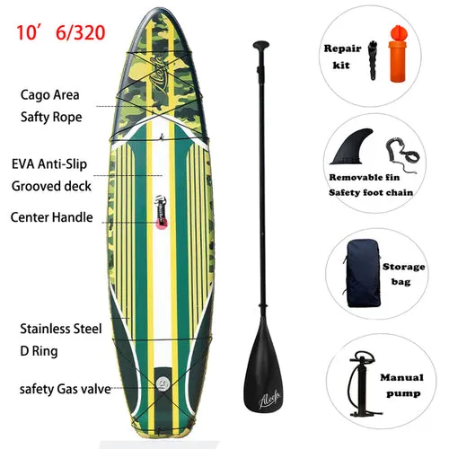 10'6'' 11' Inflatable Stand Up Paddle Board inflat Surf SUP Paddle