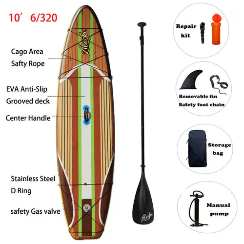10'6'' 11' Inflatable Stand Up Paddle Board inflat Surf SUP Paddle