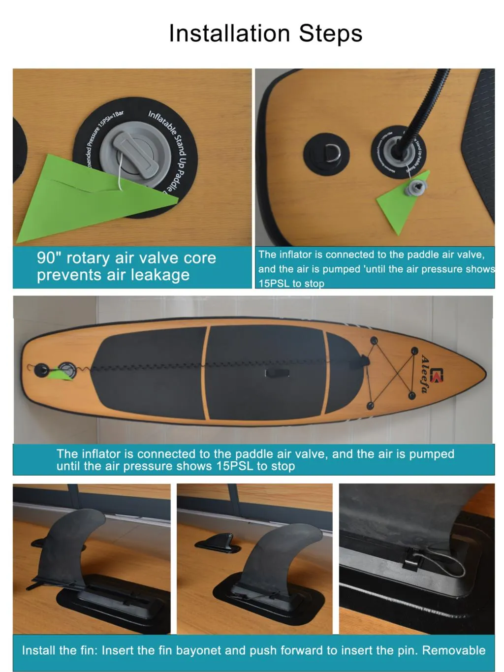 10'6'' 11' Inflatable Stand Up Paddle Board inflat Surf SUP Paddle