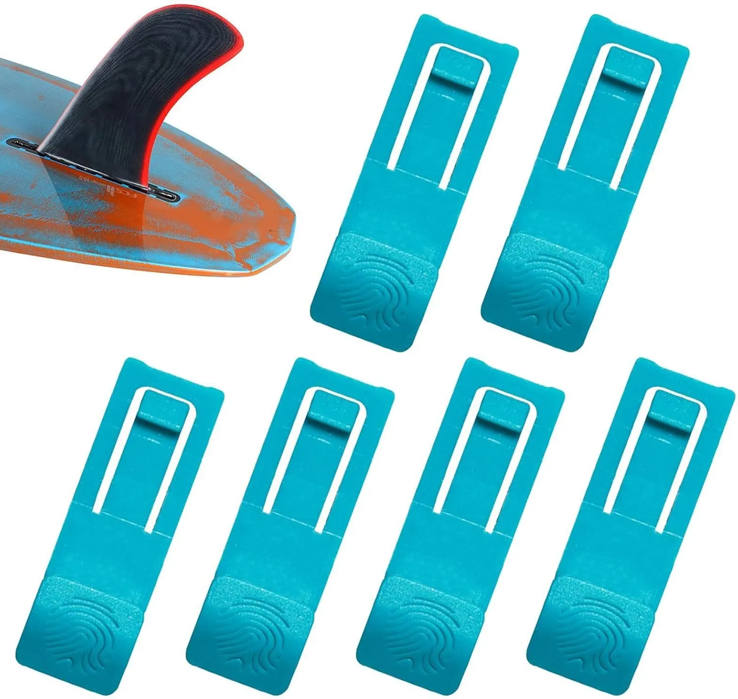 6 Board Fin Clip - Replacement Surfboard Fin Base Pin, Surfboard Fin Fastener, Surfboard Fin Clips, Paddle Board Fin Replacement, Surfing Gear Fin Bracket