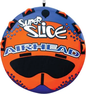 Airhead Slice Towable 2-4 Rider Models, Tube for Boating and Water Sports, Heavy Duty Full Nylon Cover with Zipper, EVA Foam Pads, and Patented Speed Safety Valve for Easy Inflating & Deflating