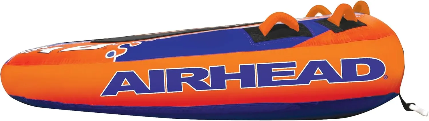 Airhead Slice Towable 2-4 Rider Models, Tube for Boating and Water Sports, Heavy Duty Full Nylon Cover with Zipper, EVA Foam Pads, and Patented Speed Safety Valve for Easy Inflating & Deflating