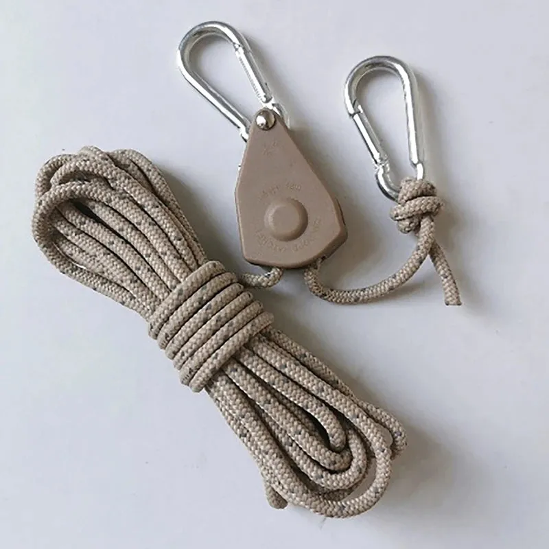 Camping Tent Rope Windproof Night Reflective Rope Buckle Lanyard Pulley