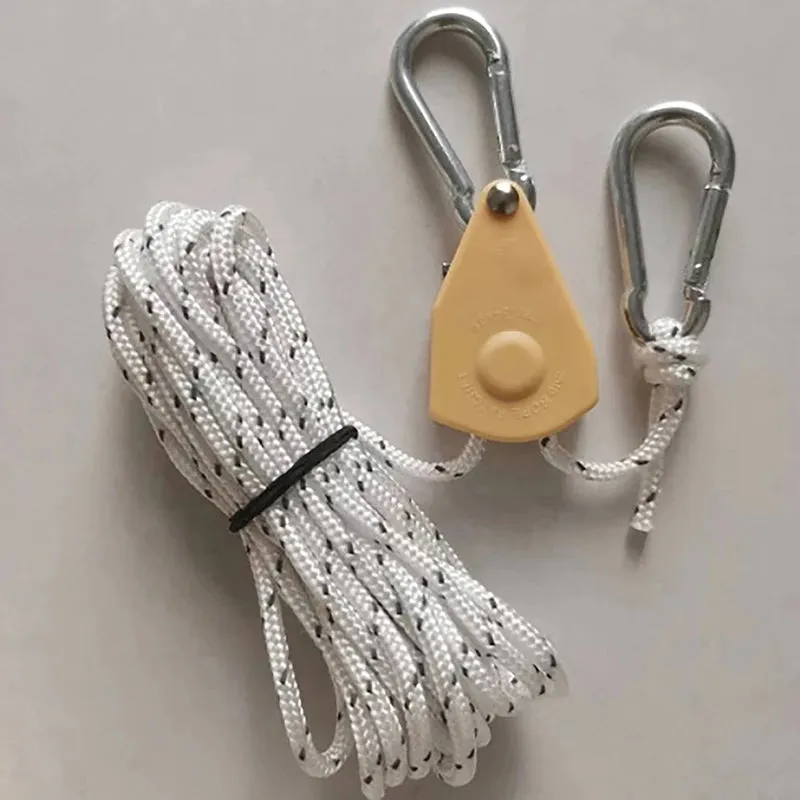 Camping Tent Rope Windproof Night Reflective Rope Buckle Lanyard Pulley