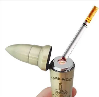 Electronic Cigarette Lighter Rechargeable USB Lighters & Smoking Accessories Flameless Windproof Bullet Gadgets Gifts For Men