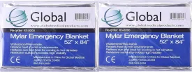 Emergency Mylar Thermal Blankets - 2 Pack | Survival Space Fire Blankets for Outdoor Adventures, Marathons, First Aid | Waterproof & Windproof | Ideal for Camping & Hiking