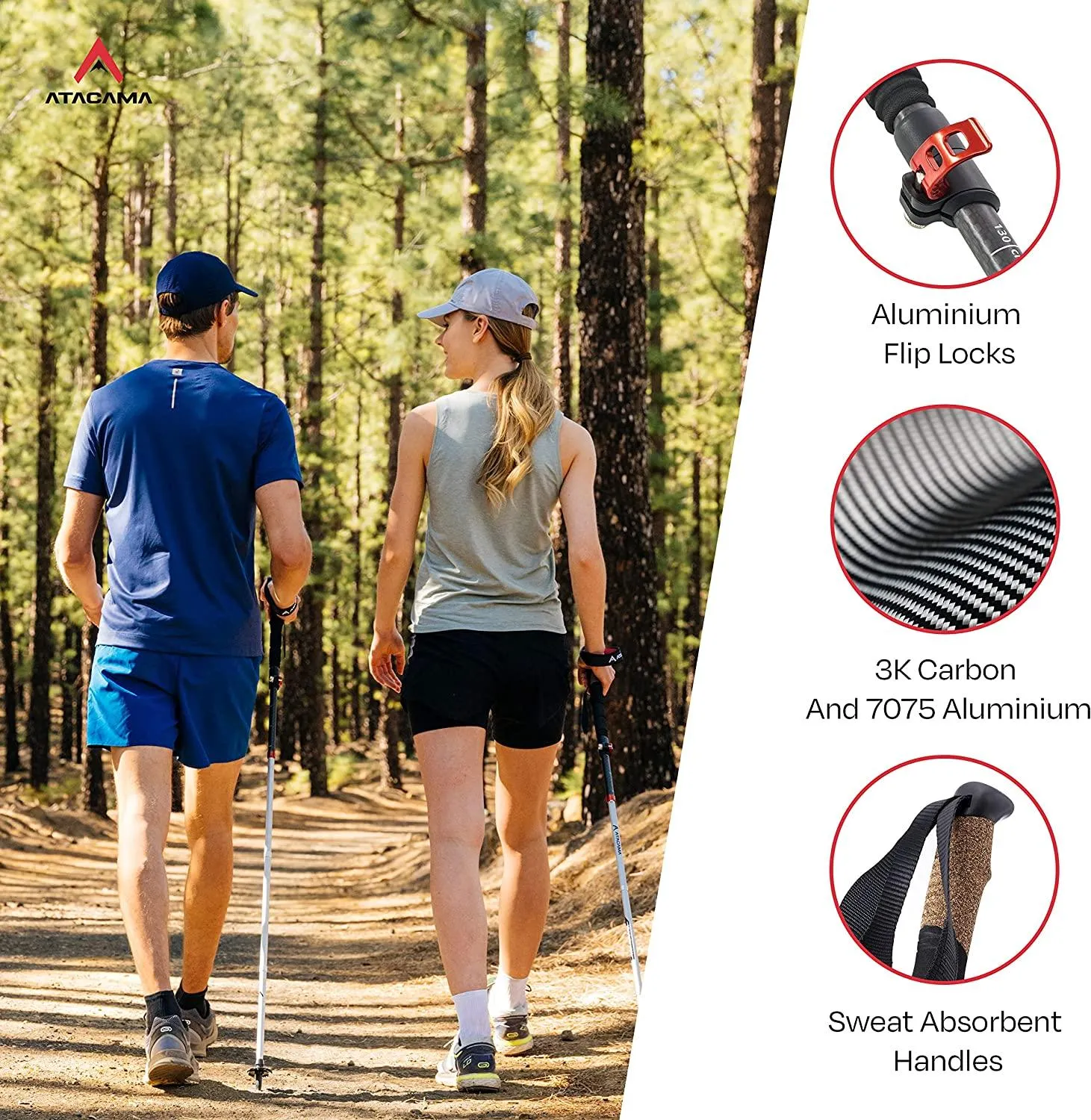 Enhance Your Hiking Experience with ATACAMA 2 Lightweight Hiking Poles: The Perfect Companion for Your Trekking Adventures!