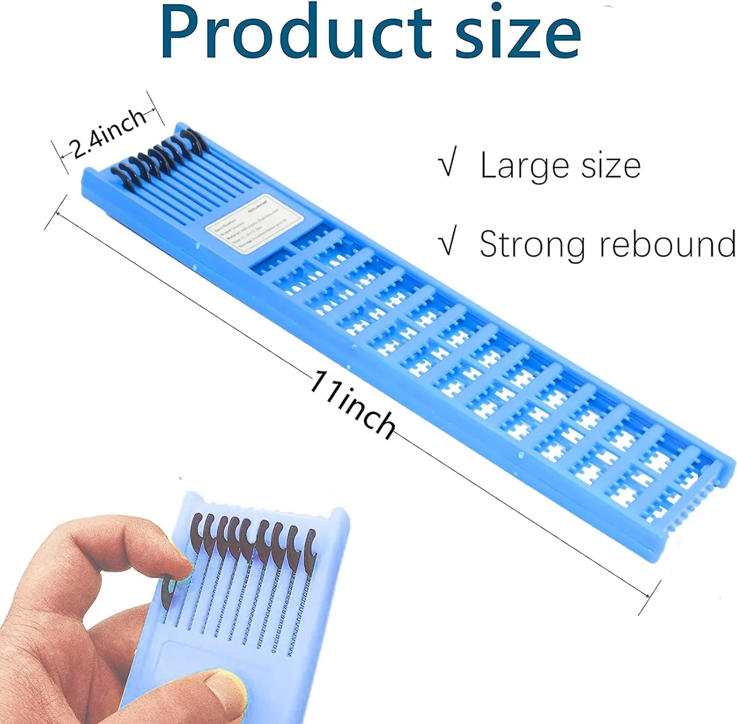 Gourami Fishing Snelled Hook Holder Fishing Leader Holder for Organize Snelled Fishing Hooks Rigs Holder Leader Tray Jigs Board
