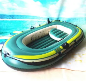 Inflatable Kayak, Fishing Boat Set, 2 Person Inflatable Portable Sport Canoe,2 Person Capacity,Green