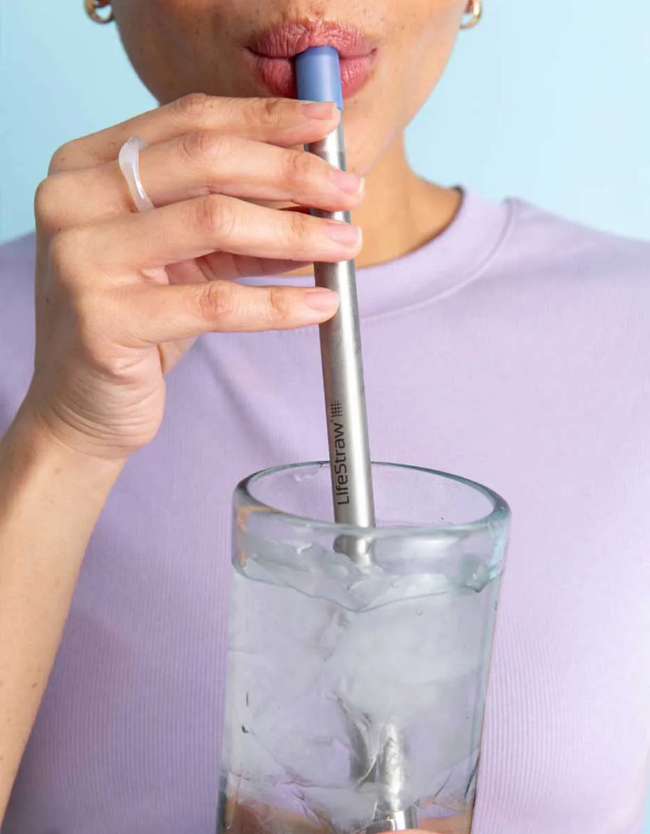 LIFESTRAW SIP REUSABLE STEEL FILTER STRAW- BPA-Free