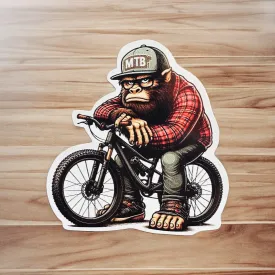 Mountain biking sticker, Mountain bike sticker, Mountain bike decal, Free Shipping, Bigfoot decal
