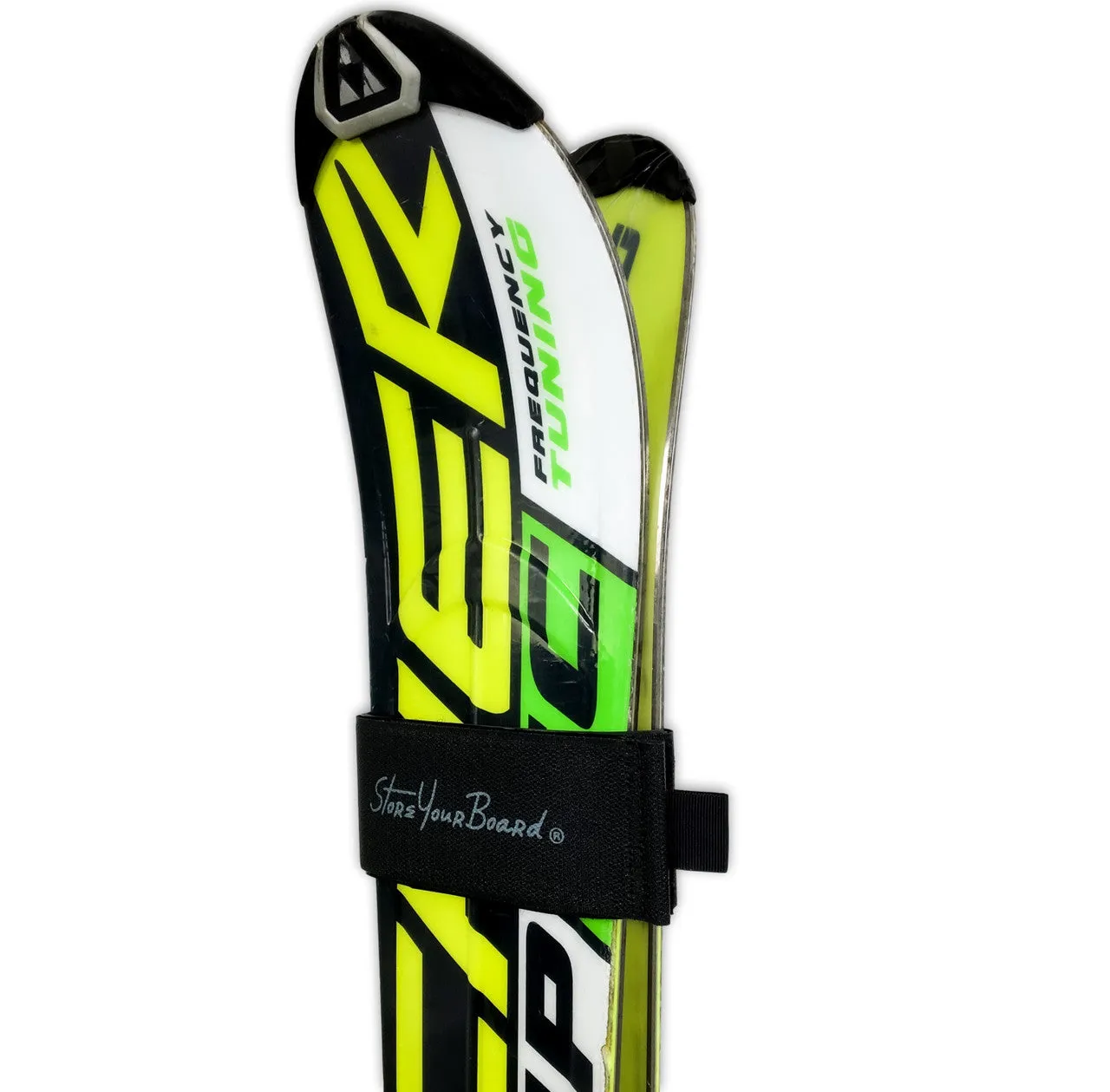 Mountain Essential Ski Wrap Straps | 4-Pack | Arctic Black