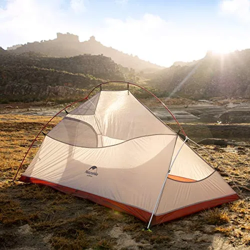 Naturehike Cloud up Pro 2 Person Tent, Double Layer Waterproof Two Person Tent,Ultralight 2 Person Backpacking Tent with Footprint