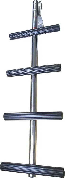 Pactrade Marine Boat 4 Steps Transom Sport Dive Ladder SS 304 Non Slip Thread w/Bracket