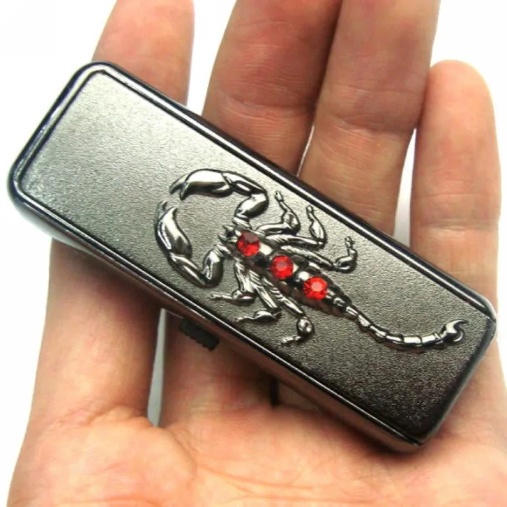 Portable Electronic USB Cigarette USB gadget Scorpion Windproof Rechargeable Flameless Brand New Lighter