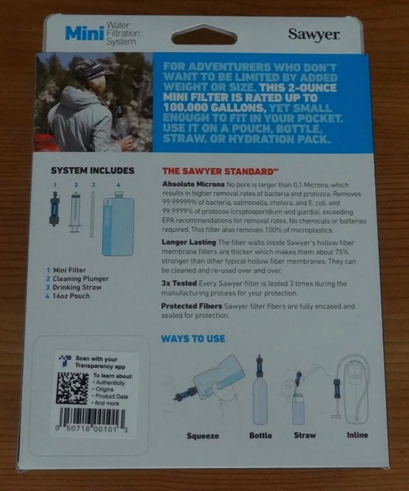 Sawyer Mini Water Filter SP101 Green