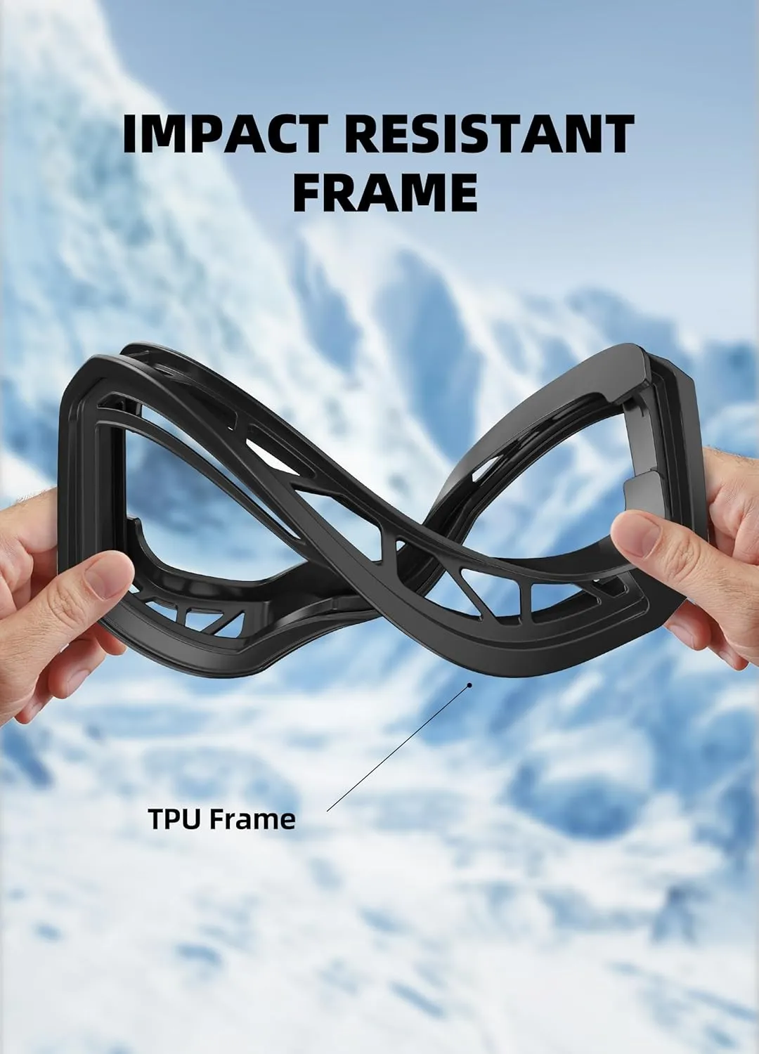 Ski/Snowboard Goggles OTG for Men Women & Youth - Over Glasses Snow Sports Goggles Anti Fog 100% UV400 Protection