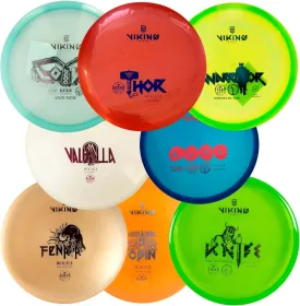 Viking Discs Competition Disc Golf Set - 8 Disc Golf Discs for Any Distance, PDGA Approved - Putter, Mid-Range, Fairway Driver, Distance Driver  Set for Beginners and Professionals