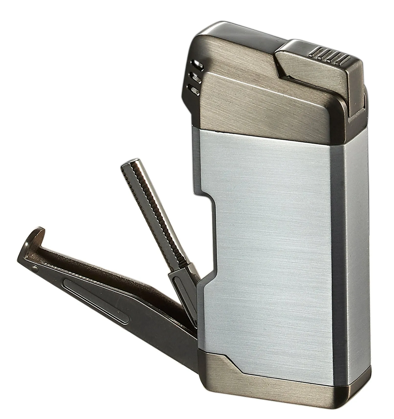 Visol Epirus Soft Flame Pipe Lighter - Silver