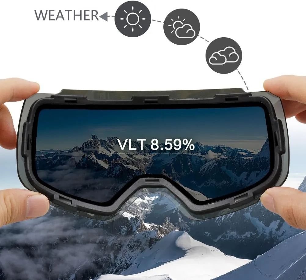 ZIONOR X4 Ski Goggles Magnetic Lens - Snowboard Goggles for Men Women Adult - Snow Goggles Anti-fog UV Protection